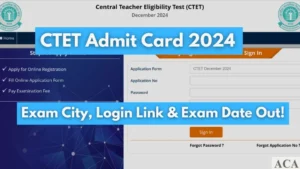 CTET admit card 2024